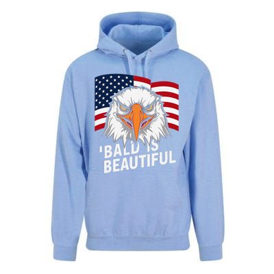 Funny Bald Is Beautiful Independence Day 4th July Eagle Gift Unisex Surf Hoodie