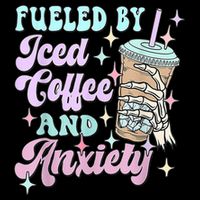 Fueled By Iced Coffee And Anxiety Mental Health Awareness Baby Bodysuit