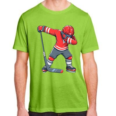 Funny Boy Ice Hockey Dab, Dabbing Player Adult ChromaSoft Performance T-Shirt