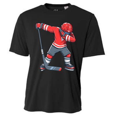 Funny Boy Ice Hockey Dab, Dabbing Player Cooling Performance Crew T-Shirt