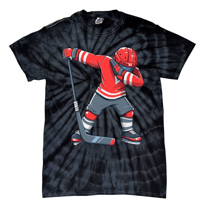 Funny Boy Ice Hockey Dab, Dabbing Player Tie-Dye T-Shirt