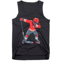 Funny Boy Ice Hockey Dab, Dabbing Player Tank Top