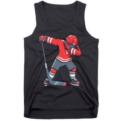 Funny Boy Ice Hockey Dab, Dabbing Player Tank Top