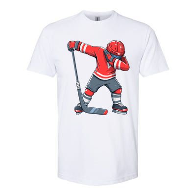 Funny Boy Ice Hockey Dab, Dabbing Player Softstyle CVC T-Shirt