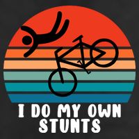 Funny Bike I Do My Own Stunts Cycling 7 Panel Mesh Trucker Snapback Hat
