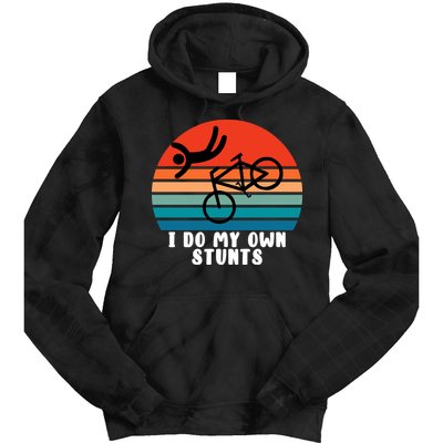 Funny Bike I Do My Own Stunts Cycling Tie Dye Hoodie
