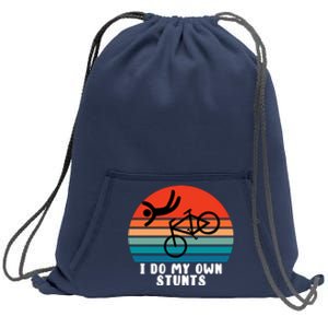 Funny Bike I Do My Own Stunts Cycling Sweatshirt Cinch Pack Bag