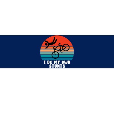 Funny Bike I Do My Own Stunts Cycling Bumper Sticker