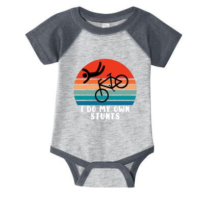 Funny Bike I Do My Own Stunts Cycling Infant Baby Jersey Bodysuit