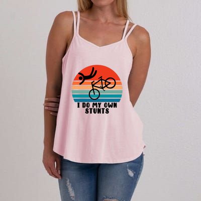 Funny Bike I Do My Own Stunts Cycling Women's Strappy Tank