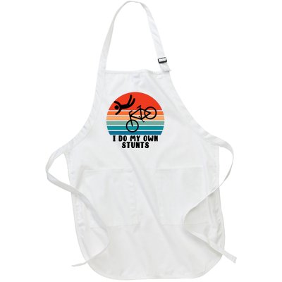 Funny Bike I Do My Own Stunts Cycling Full-Length Apron With Pockets