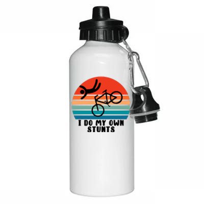 Funny Bike I Do My Own Stunts Cycling Aluminum Water Bottle