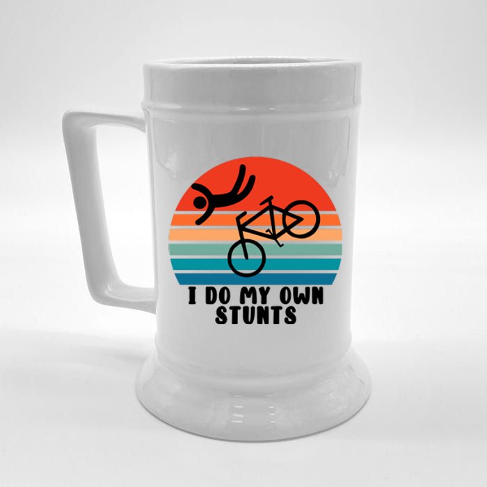 Funny Bike I Do My Own Stunts Cycling Beer Stein