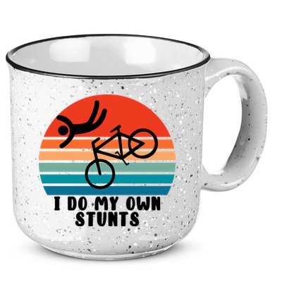 Funny Bike I Do My Own Stunts Cycling 15oz Campfire Ceramic Mug