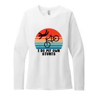 Funny Bike I Do My Own Stunts Cycling Womens CVC Long Sleeve Shirt