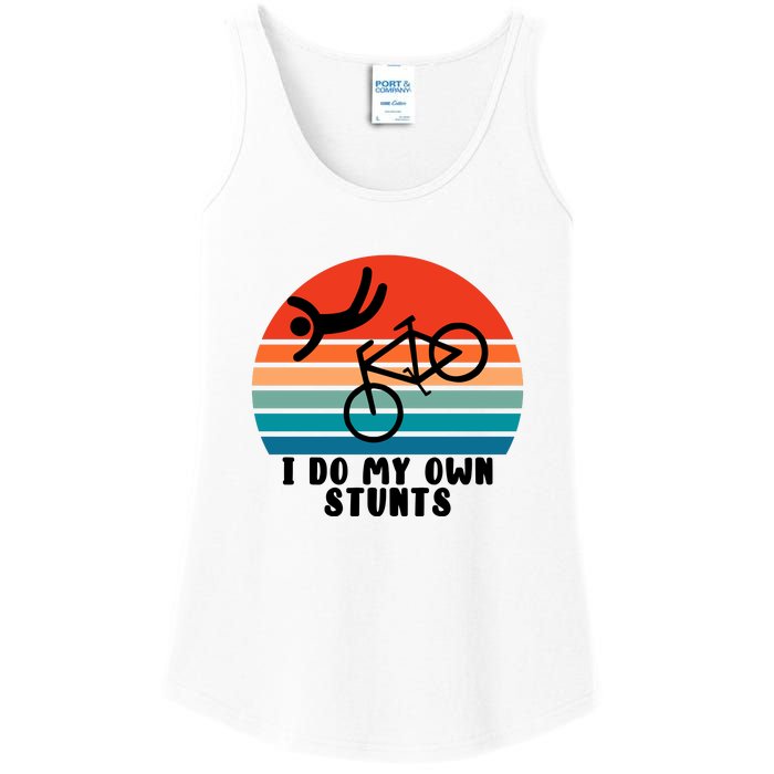 Funny Bike I Do My Own Stunts Cycling Ladies Essential Tank