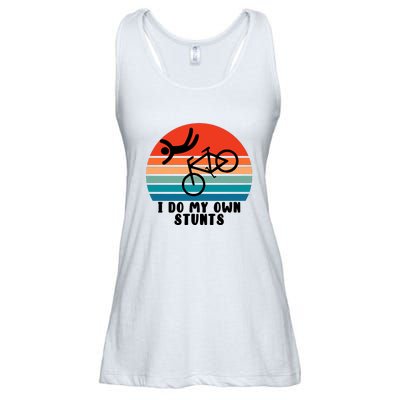 Funny Bike I Do My Own Stunts Cycling Ladies Essential Flowy Tank