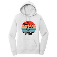 Funny Bike I Do My Own Stunts Cycling Women's Pullover Hoodie