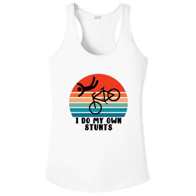 Funny Bike I Do My Own Stunts Cycling Ladies PosiCharge Competitor Racerback Tank