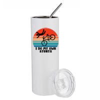 Funny Bike I Do My Own Stunts Cycling Stainless Steel Tumbler