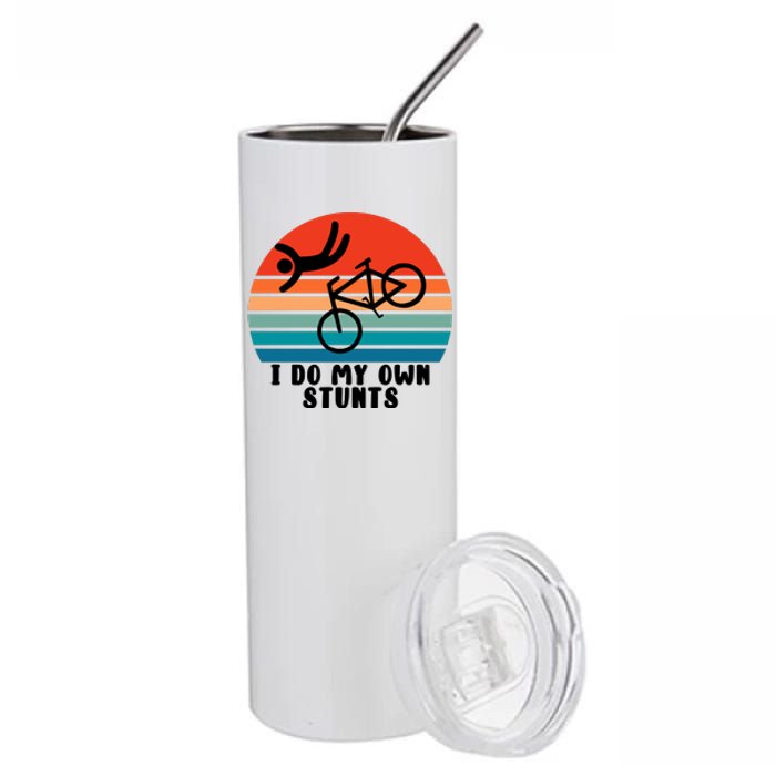 Funny Bike I Do My Own Stunts Cycling Stainless Steel Tumbler