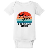 Funny Bike I Do My Own Stunts Cycling Baby Bodysuit