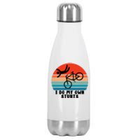 Funny Bike I Do My Own Stunts Cycling Stainless Steel Insulated Water Bottle