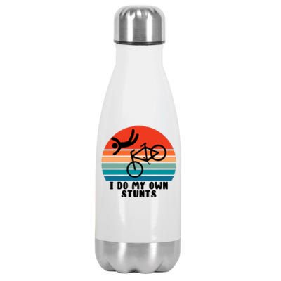 Funny Bike I Do My Own Stunts Cycling Stainless Steel Insulated Water Bottle