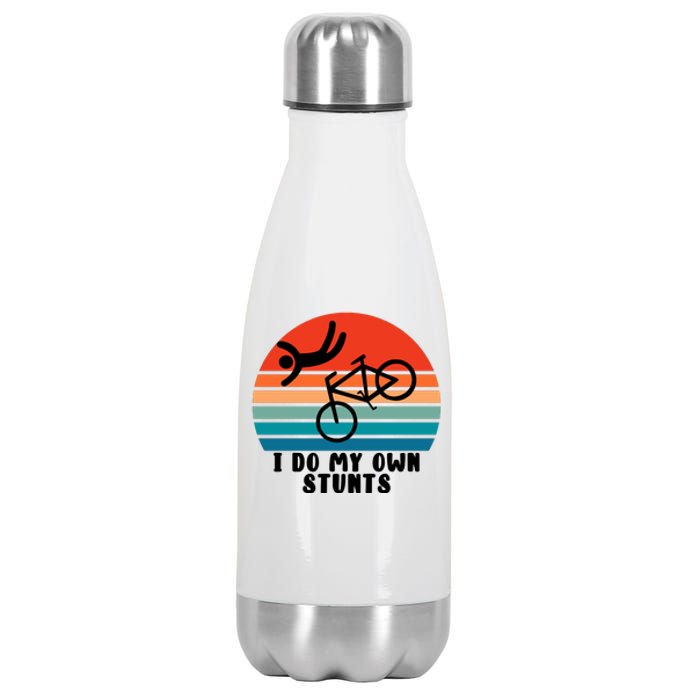 Funny Bike I Do My Own Stunts Cycling Stainless Steel Insulated Water Bottle