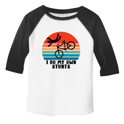 Funny Bike I Do My Own Stunts Cycling Toddler Fine Jersey T-Shirt