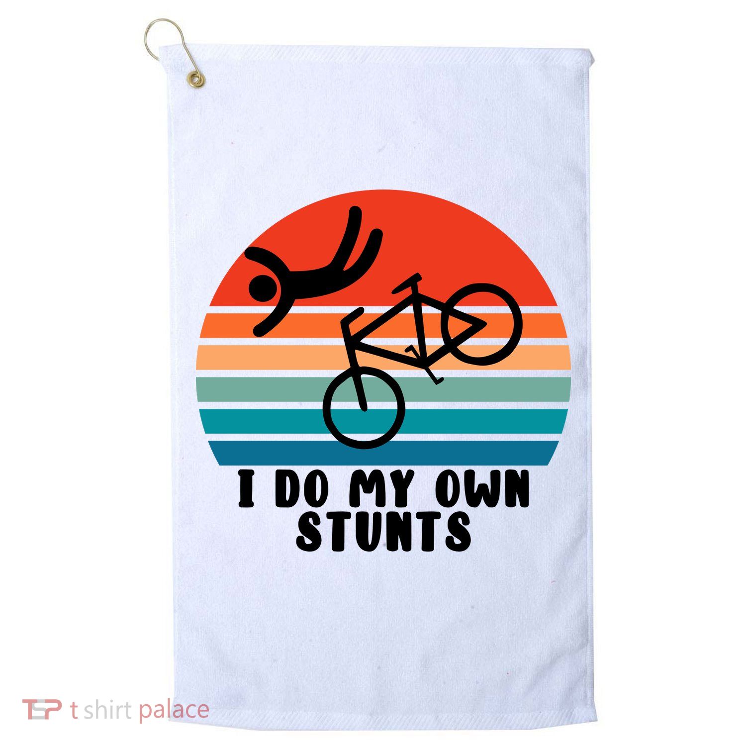 Funny Bike I Do My Own Stunts Cycling Golf Towel