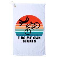 Funny Bike I Do My Own Stunts Cycling Platinum Collection Golf Towel