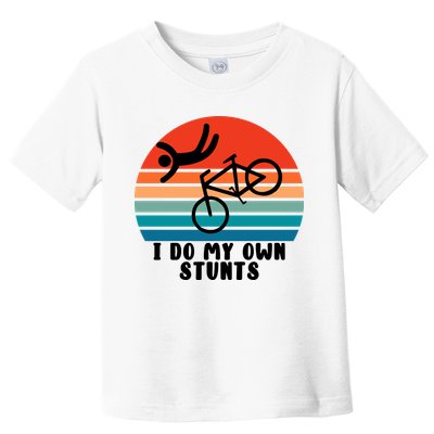 Funny Bike I Do My Own Stunts Cycling Toddler T-Shirt