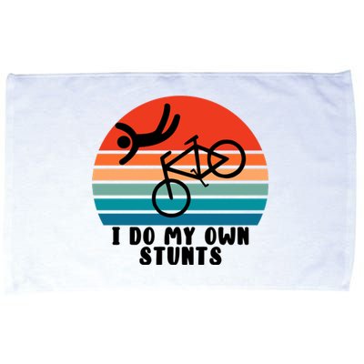 Funny Bike I Do My Own Stunts Cycling Microfiber Hand Towel