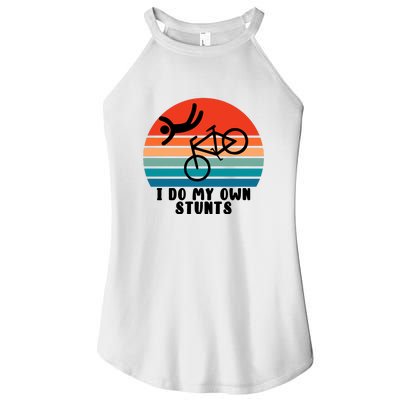 Funny Bike I Do My Own Stunts Cycling Women's Perfect Tri Rocker Tank