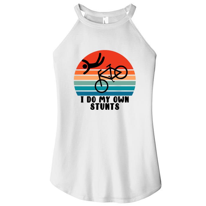 Funny Bike I Do My Own Stunts Cycling Women's Perfect Tri Rocker Tank