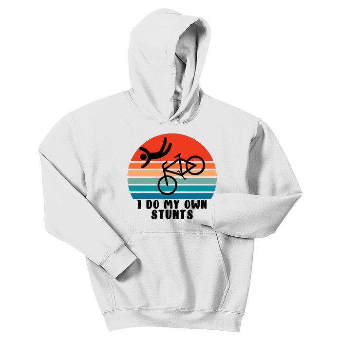 Funny Bike I Do My Own Stunts Cycling Kids Hoodie