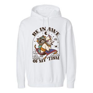 Funny Be In Awe Of My Tism Raccoon Possum Garment-Dyed Fleece Hoodie