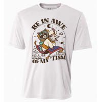 Funny Be In Awe Of My Tism Raccoon Possum Cooling Performance Crew T-Shirt