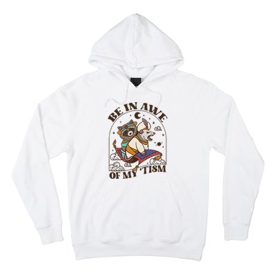 Funny Be In Awe Of My Tism Raccoon Possum Hoodie