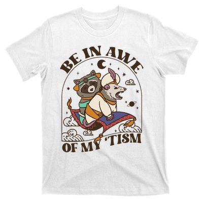 Funny Be In Awe Of My Tism Raccoon Possum T-Shirt