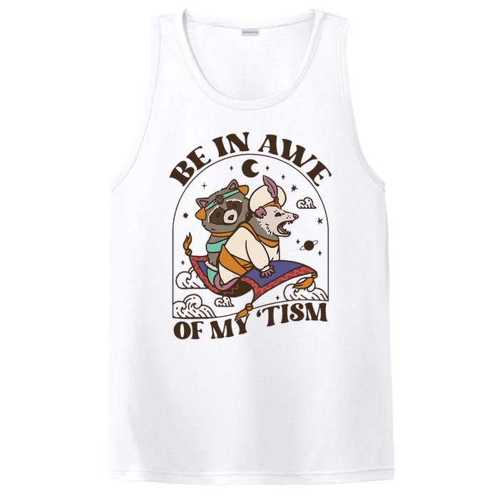 Funny Be In Awe Of My Tism Raccoon Possum PosiCharge Competitor Tank