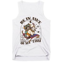 Funny Be In Awe Of My Tism Raccoon Possum Tank Top