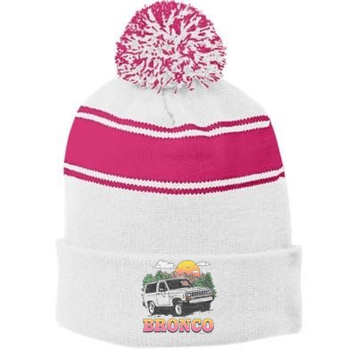 F.O.R.D. Br.On..C.O In The Mountains Stripe Pom Pom Beanie