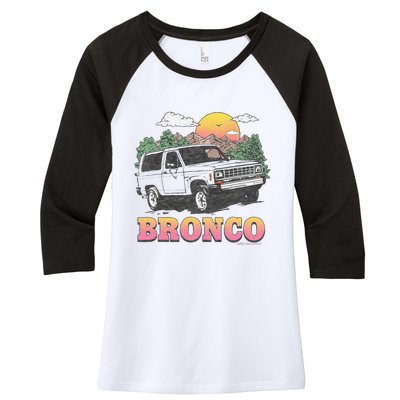 F.O.R.D. Br.On..C.O In The Mountains Women's Tri-Blend 3/4-Sleeve Raglan Shirt