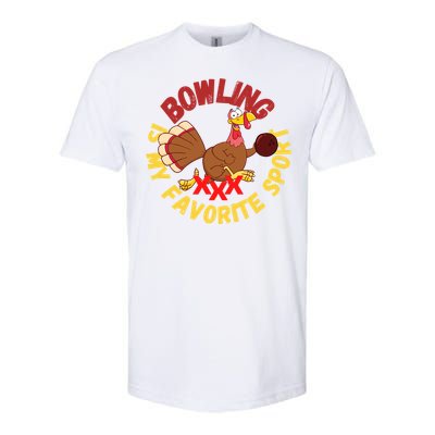 Funny Bowling Is My Favorite Sport Strike Turkey Bowl Gift Softstyle CVC T-Shirt