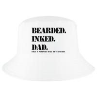 Funny Bearded Inked Dad like a normal dad but badass Cool Comfort Performance Bucket Hat