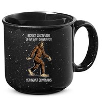 Funny Bigfoot Is Confused Often With Sasquatch Yeti Never Complains 15oz Campfire Ceramic Mug