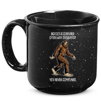 Funny Bigfoot Is Confused Often With Sasquatch Yeti Never Complains 15oz Campfire Ceramic Mug