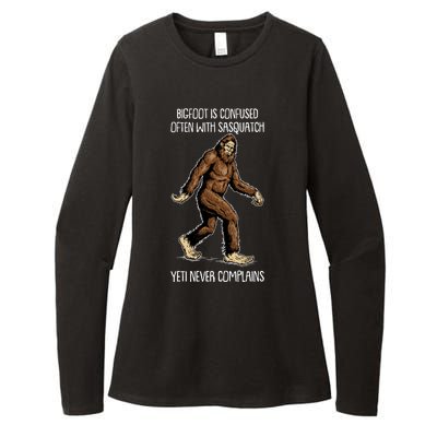 Funny Bigfoot Is Confused Often With Sasquatch Yeti Never Complains Womens CVC Long Sleeve Shirt